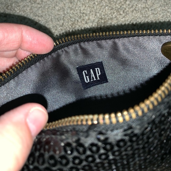 GAP Black Sequins Make Up Bag - Picture 2 of 3